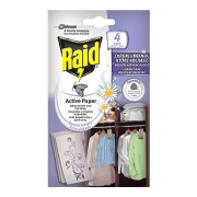 Raid Active Paper Aktívny záves na šatové mole, s vôňou čerstvých kvetov 4 ks