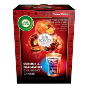 AIR Wick Life Scents, Multicolor luxusná sviečka so svetelným efektom - Varené víno pri krbe 140 g