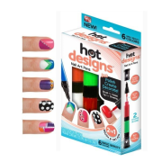 Hot Designs Basic Beauty Štetec a dizajnérske pero 2v1, Súprava na nechtový dizajn 6x5ml