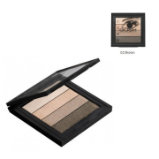 GOSH Smokey Eyes Palette Paletka očných tieňov, pre dymové líčenie, odtieň 02 - brown