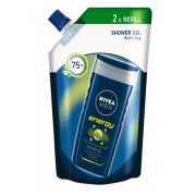 Nivea Energy Náhradná náplň, sprchový gél pre mužov s výťažkom z mäty na telo, tvár i vlasy 500 ml