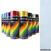MOTIP Metalický/Metalízový sprej strieborný 400 ml