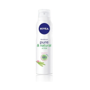 NIVEA Deodorant Pure & Natural Action, sprej antiperspirant s vôňou lotosu 150ml