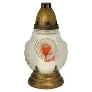 Náhrobný kahanec sklo 3016 biely 200g