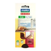MAKO Tesnenie gumové, hnedé 6m 9x7mm, 1ks