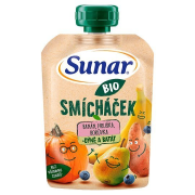 Sunar BIO ovocná kapsička Smícháček banán, hruška, tekvica, batáty a čučoriedky 100 g