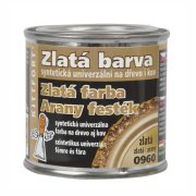 Kittfort Zlatá farba, syntetická vrchná farba na kov a drevo 0960 - zlatá 80g