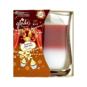 Glade Luminous Apple Spice 2v1 Parfumovaná dekoratívna sviečka, s dvojitou vôňou jablka,škorice a
