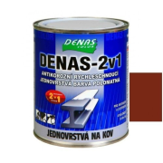 DENAS 2v1 Antikorózna vodouriediteľná farba na kov, 0840 červenohnedá 0,7kg