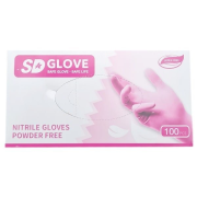 SD Glove Jednorázové nitrilové rukavice bez púdru S, ružové 100 ks