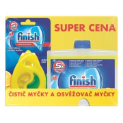 FINISH Lemon čistič umývačky riadu 250ml + Deo Lemon osviežovač do umývačky 1ks