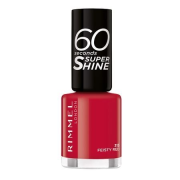 RIMMEL Super Shine 60 Seconds, lak na nehty 313 Fiesty Red, 8 ml