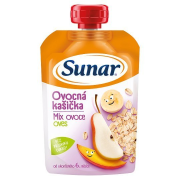 Sunar kašička ovocná mix ovocie, ovsené vločky 6m+, 120 g