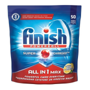 Finish All-in-1 Max Lemon, tablety do umývačky riadu, s citrónovou vôňou 50ks