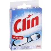 CLIN vlhčené utierky na čistenie okuliarov 14 ks