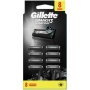 Gillette Mach3 Charcoal náhradné hlavice 8 ks
