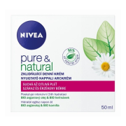 Nivea Pure & Natural, Upokojujúci denný krém pre suchú a citlivú pokožku 50 ml