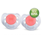 AVENT cumlik Classic, ortodontický silikónový cumlík priehľadný 6-18m 2ks