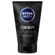 NIVEA Men Deep umývací gél na tvár, bradu a fúzy 100 ml