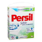 PERSIL Sabao Azul & Branco, univerzálny prací prášok pre citlivú pokožku, na bielu a stálofarebnú