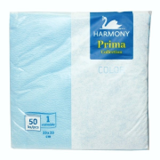 HARMONY Prima Papierové servítky svetlomodré, 1-vrstvové, 50ks