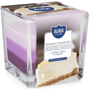 Bispol Blueberry Cheesecake trojfarebná vonná sviečka v skle 170 g