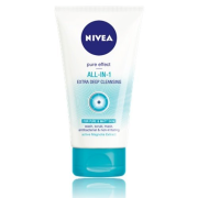 Nivea Pure Effect All In 1, hĺbkovo čiastiaci peelingový krém pre osvieženie a zmatnenie pleti 150ml