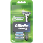 Gillette Sensor strojček + 6 hlavíc