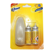 Q POWER Minispray Citrón, osviežovač vzduchu 2 x 15ml + dávkovač
