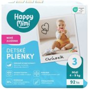 Happy Mimi plienky JUMBO 3 Midi 92 ks