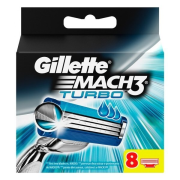 GILLETTE Mach3 Turbo, náhradné hlavice 8ks