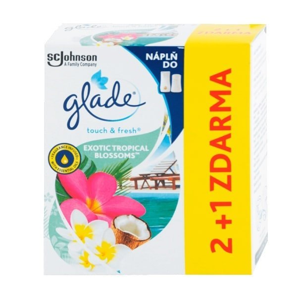 GLADE Exotic Tropical Blossoms, náplň do osviežovača vzduchu 3 x 10 ml