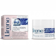 Lirene Collagen Youth 4D Technology, hydratačný denný a nočný krém na zlepšenie elasticity 50ml