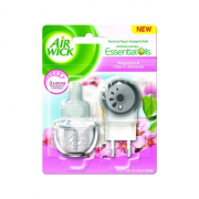 AIR WICK Essential Oils Magnolia & Cherry Blossom, osviežovač vzduchu strojček a náplň s vôňou