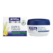 Nivea Visage Pure & Natural Regeneračný nočný krém, pre všetky typy pleti, 50ml