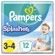 Pampers Plienky na plávanie Splashers veľ. 3-4 (6 - 11 kg), 12 ks
