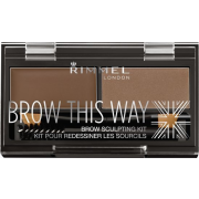 RIMMEL Brow This Way, Set na úpravu obočia 002 Medium Brown, 1,1 g