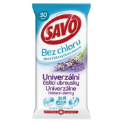 SAVO Bez chlóru Levanduľa, univerzálne dezinfekčné utierky 30 ks