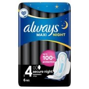 Always Maxi Night, nočné hygienické vložky s krídelkami 6 ks