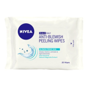 Nivea Visage Pure Effect Hĺbkovo čistiace peelingové obrúsky 3v1, pre čistú a hladkú pleť 20ks