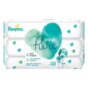 PAMPERS Aqua Pure vlhčené obrúsky 3 x 48 ks
