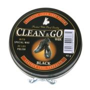CLEAN & GO Wax Krém na obuv z lesklej kože s voskom - čierny 40g