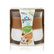 GLADE by Brise 2v1, parfumovaná dekoratívna sviečka s dvojitou vôňou santalového dreva a vanilky 135