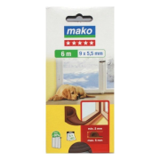 MAKO Tesnenie gumové, hnedé 6m 9x5,5mm, 1ks