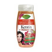 Bione cosmetics Ricínový olej + Keratín Regeneračný šampón na poškodené vlasy 260 ml