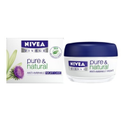 Nivea Visage Pure & Natural Nočný krém proti vráskam, pre viditeľnú redukciu vrások (od 30 rokov)