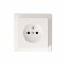 Zásuvka Štandart, biela 1ks