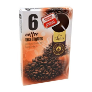Voňavé sviečky, Tea Lights Coffee, 6 ks