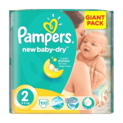 PAMPERS New Baby dry MINI 2, 3-6kg Giant Box, jednorázové plienky 100ks
