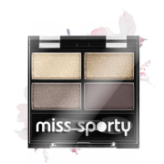 MISS SPORTY Studio Color Quattro Eyeshadow, paletka očných tieňov 403 Smoky Brown Eyes, 1ks